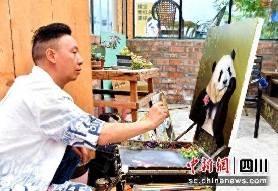 艺术家走进耿达镇写生。汶川县委宣传部供图
