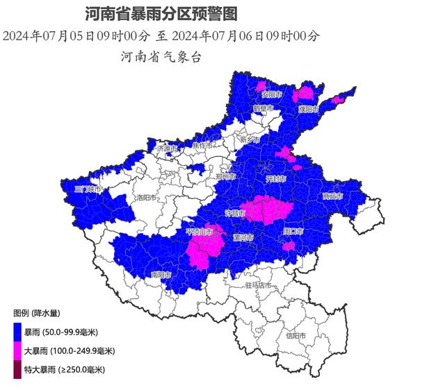 河南最新降雨分布图图片