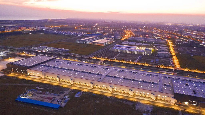 上海临港新片区 航拍特斯拉超级工厂 资料图（视觉中国）