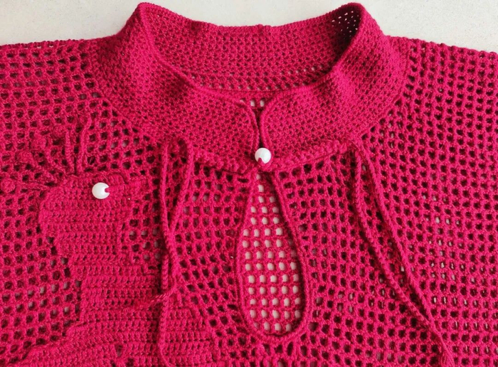 显瘦又高级的菠萝花孔雀长裙(附图解)