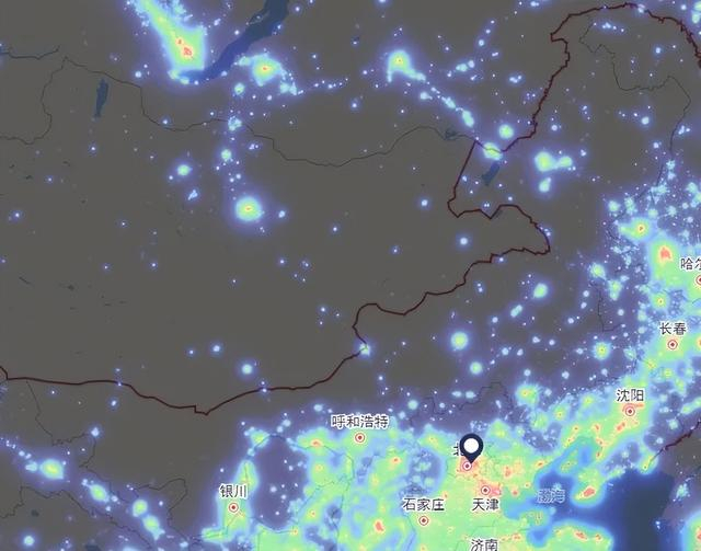 ▲全球光污染地图，颜色越深，暗夜条件越好。