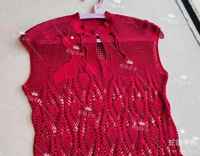 显瘦又高级的菠萝花孔雀长裙(附图解)