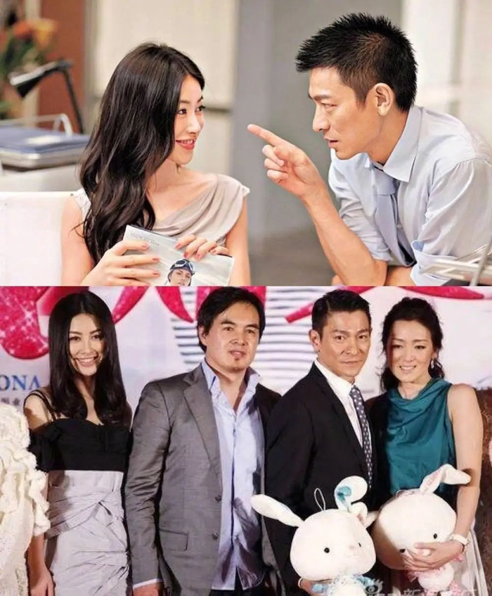 ▲朱珠、刘德华（右二）、巩俐