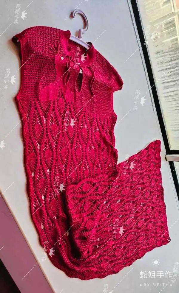 显瘦又高级的菠萝花孔雀长裙(附图解)