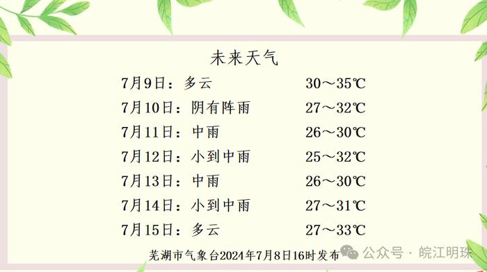 芜湖天气预报15天最新图片