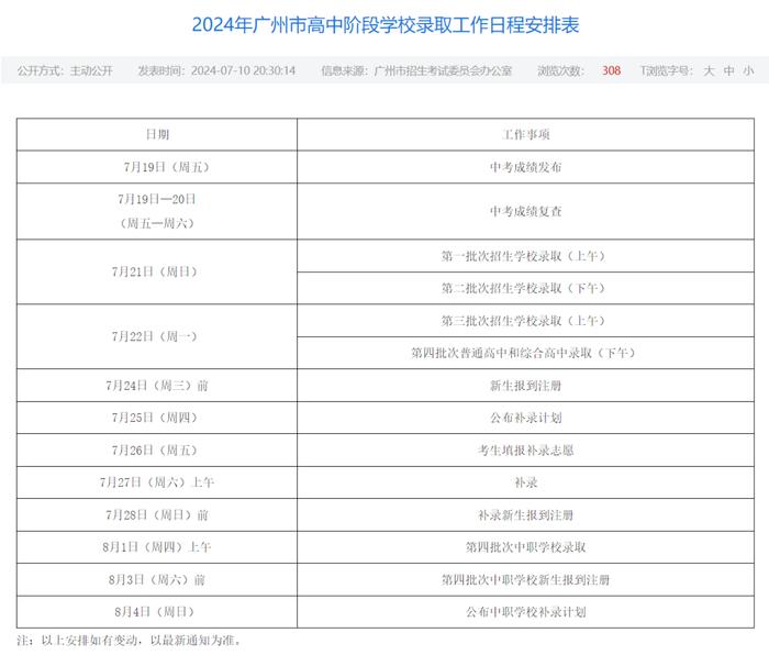 广州中考成绩,公布时间定了!