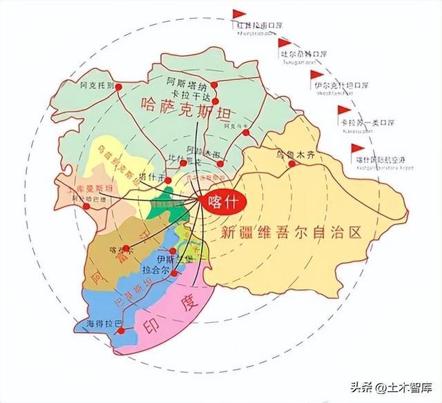 中亚地图简图图片