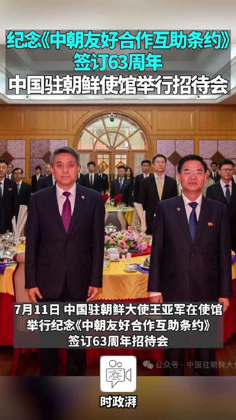 纪念《中朝友好合作互助条约》签订63周年,中国驻朝鲜