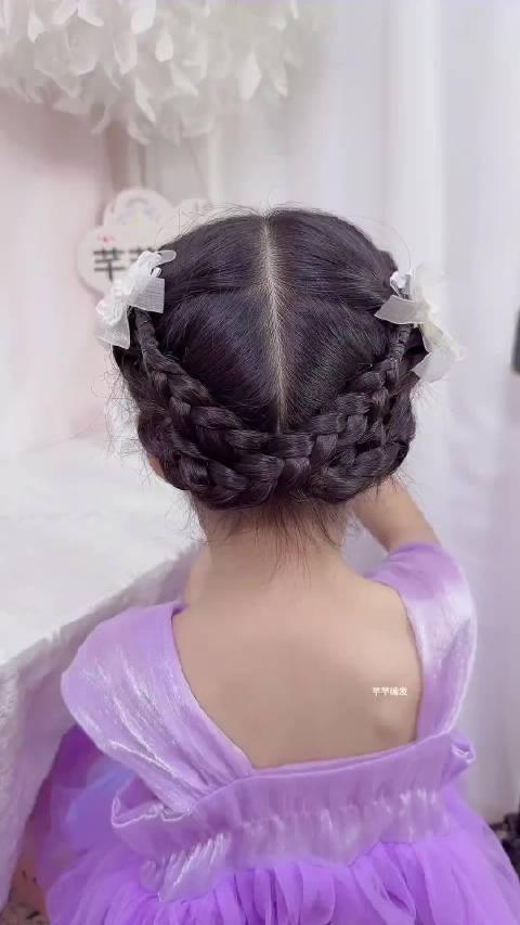 小女孩简单公主发型教程 儿童编发 公主发型 生女儿就是用来打扮的
