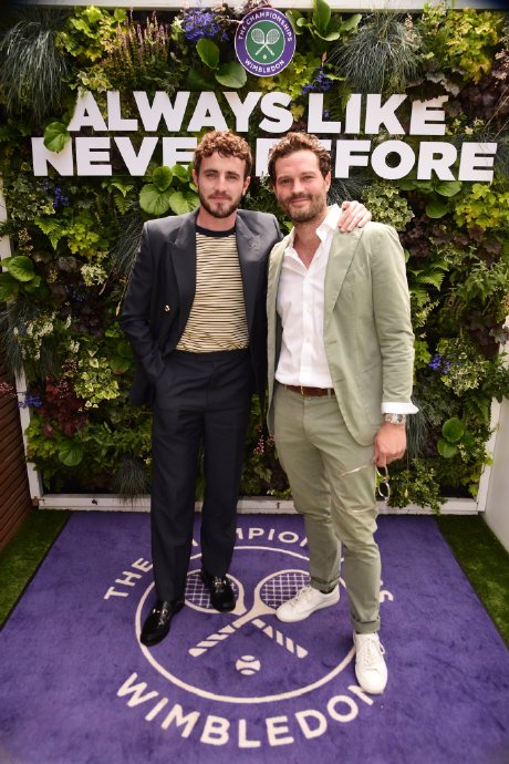 保罗·麦斯卡 & 詹米·多南观看2024温布尔登网球男单决赛