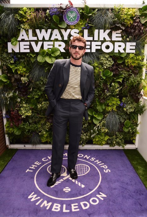 保罗·麦斯卡 & 詹米·多南观看2024温布尔登网球男单决赛