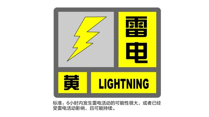 上海中心气象台发布:雷电黄色预警