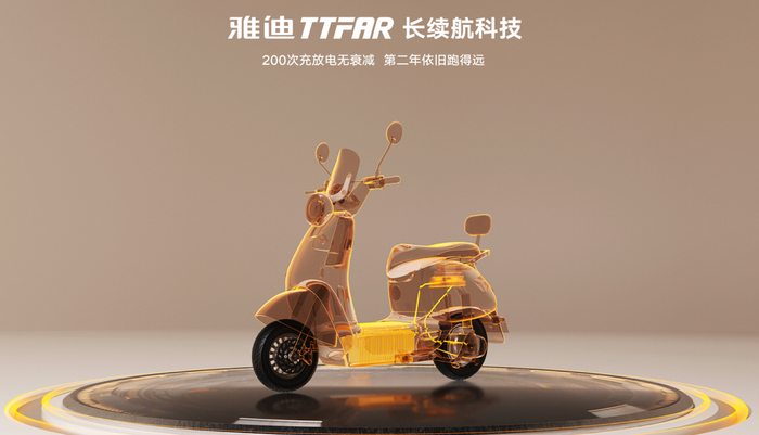 雅迪ttfar长续航科技,全面升级六大核心部件,拉升电动车续航天花板.