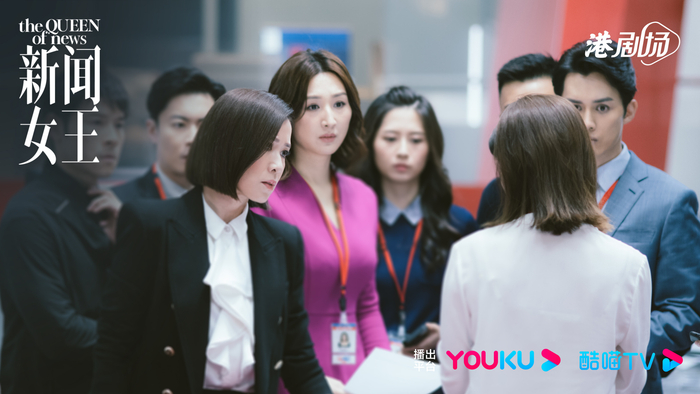 《新闻女王》中，高海宁与佘诗曼有很多对手戏