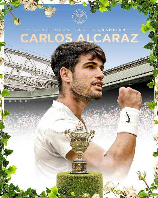 卡洛斯·阿尔卡拉斯 (carlos alcaraz) 是 2024 年男单冠军