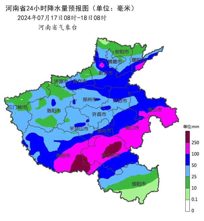 河南最新降雨分布图图片