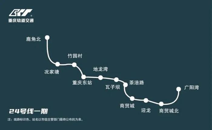 其中换乘站3座,分别与6号线重庆东站段,27号线,规划线路8号线形成换乘