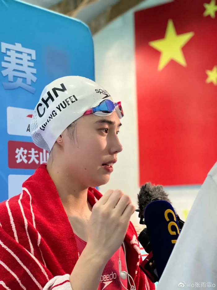 张雨霏(资料图)覃海洋在福冈世锦赛上将男子蛙泳三个项目的世界冠军