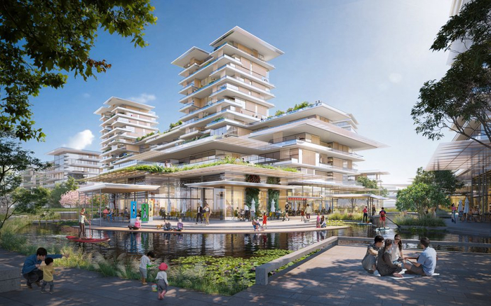 西岑科创园区住宅区域设计效果图。