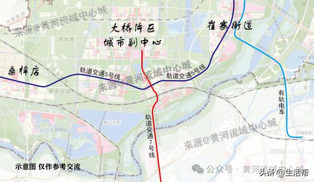 崔寨南片区新增一条跨河通道,济南地铁新5号线走向曝光,串联大桥和