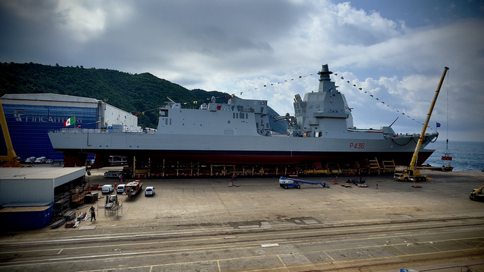 意大利海军最后一艘ppa近海巡逻舰下水 共建造7艘 耗资39亿欧元