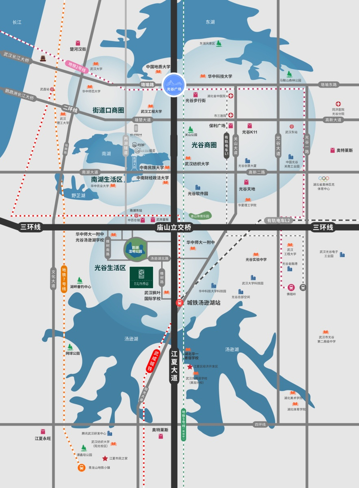 （城投·光谷香恋项目区位图）
