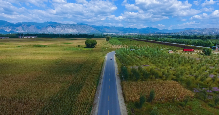 ▲大黄庄“四好农村路”（怀来县委宣传部供图）