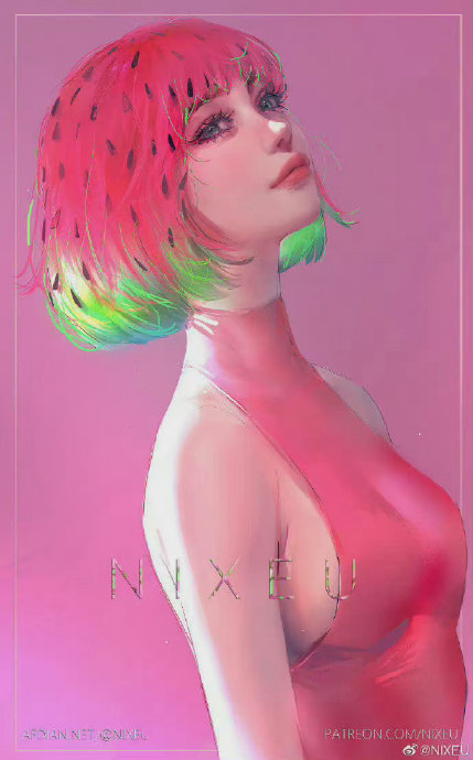 插画师 nixeu 笔下的女孩儿们