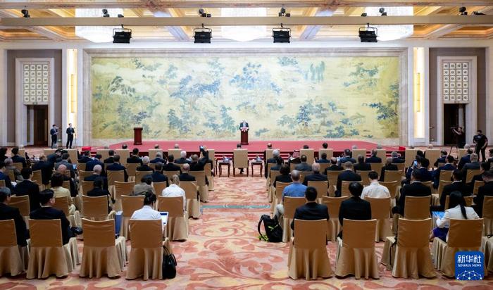 这是7月23日在北京拍摄的和解对话闭幕式。 新华社记者 翟健岚 摄
