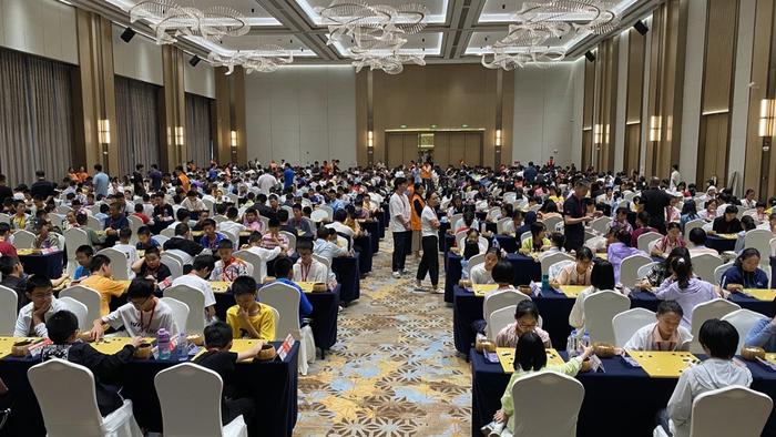 今年全国围棋定段赛，参赛人数达到创纪录的713人。 中国围棋协会供图