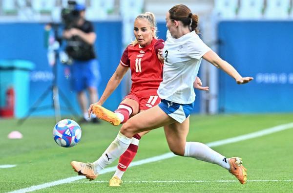 当地时间7月25日，法国，巴黎奥运会女足小组赛，加拿大2比1战胜新西兰。