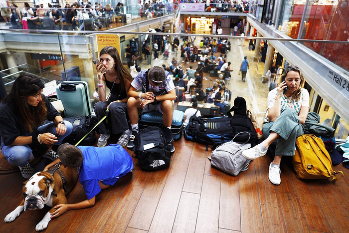 当地时间2024年7月26日，法国波尔多，法国铁路系统突遭破坏后的波尔多圣让站。（图片来源：ICphoto）