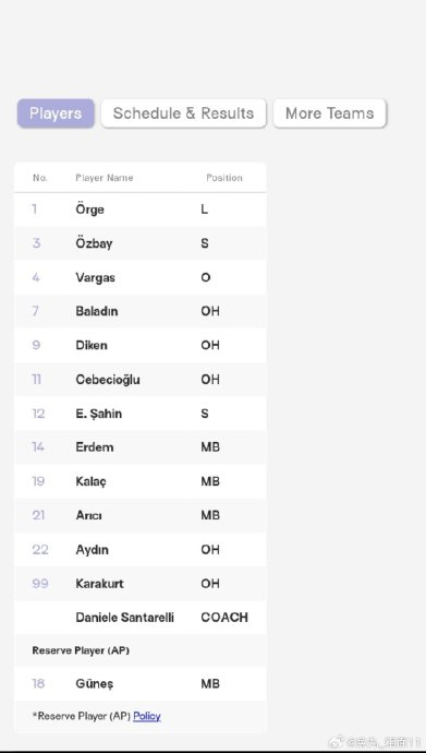 更新——2024年巴黎奥运会土耳其9593女排13人名单