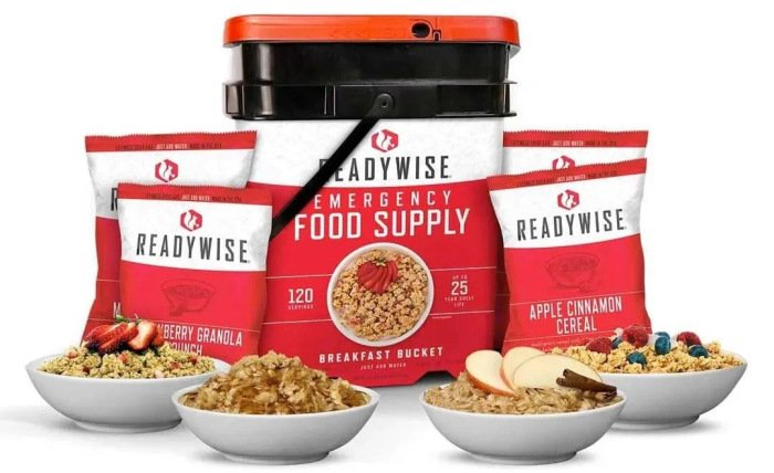 早餐应急食品桶；图片来源：Readywise
