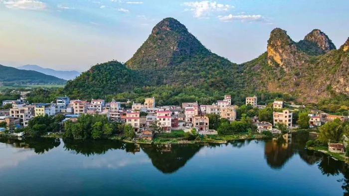 北流市北流镇勾漏村龙眼塘。图源：玉林晚报