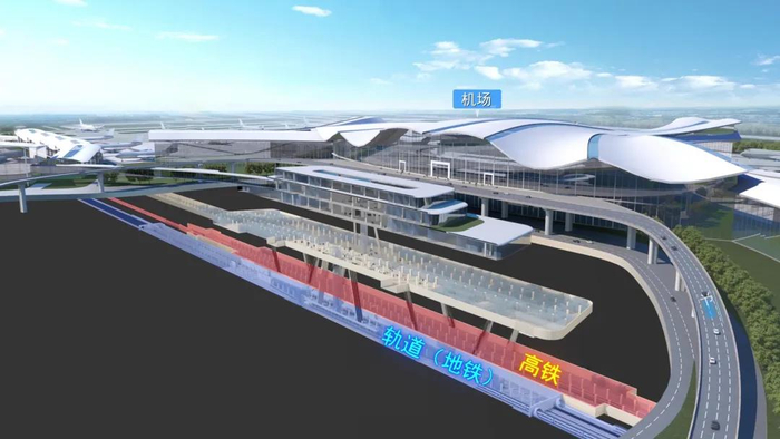 昌北机场高铁站效果图