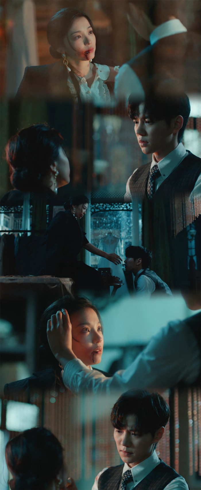 救出嫂嫂后，给她擦药、撩头发的名场面。