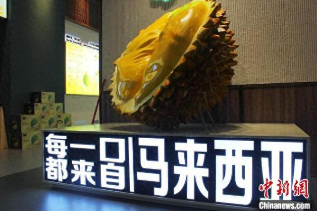图为位于广西南宁的一家马来西亚“猫山王”榴莲旗舰店。曾焕濡 摄