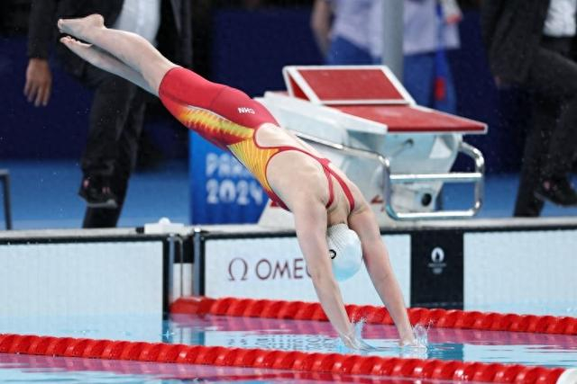 2024年巴黎奥运会,女子4×200米自由泳接力决赛,中国队(杨浚瑄,李冰洁