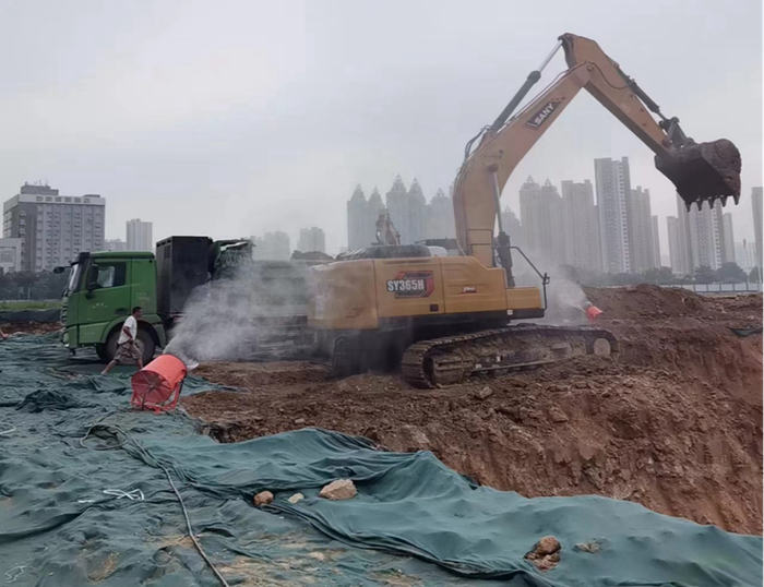 石家庄市第四十中学高铁校区建设现场