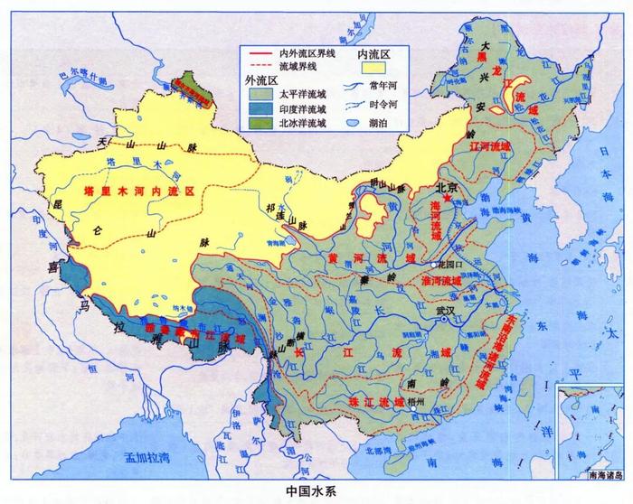 中国各省水资源分布图图片