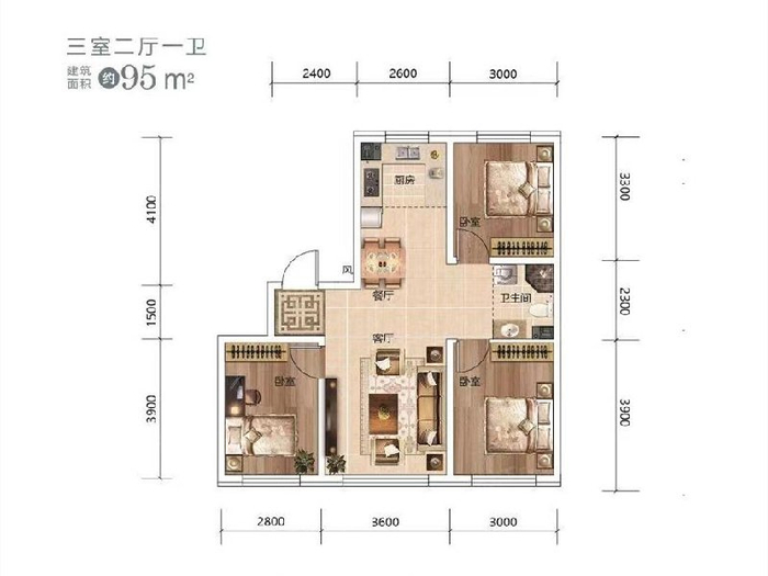 最全户型一览!绿园万龙西湖银河城三居室,二居室,一居室约7200元/㎡