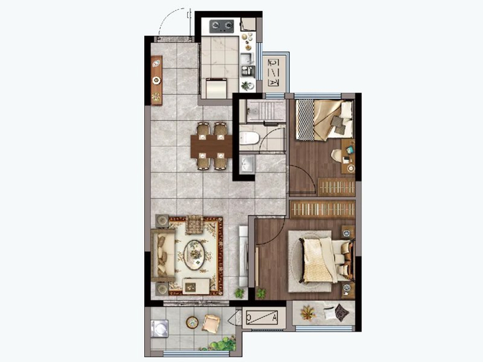 最全户型一览!溧阳市铂悦春秋二居室约10000元/㎡