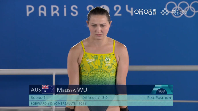 第五次参加奥运会的澳大利亚跳水老将梅丽莎-吴,曾经参加过2008北京