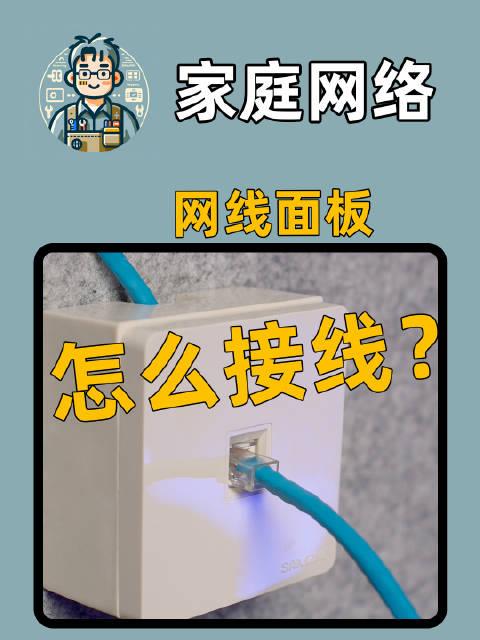 家庭网络装修第二期,网线面板怎么接线?