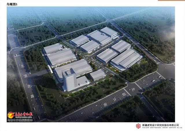 　　位于北京北路与北辰六街路口地乌鲁木齐北城国际新能源汽车城效果图。受访者供图