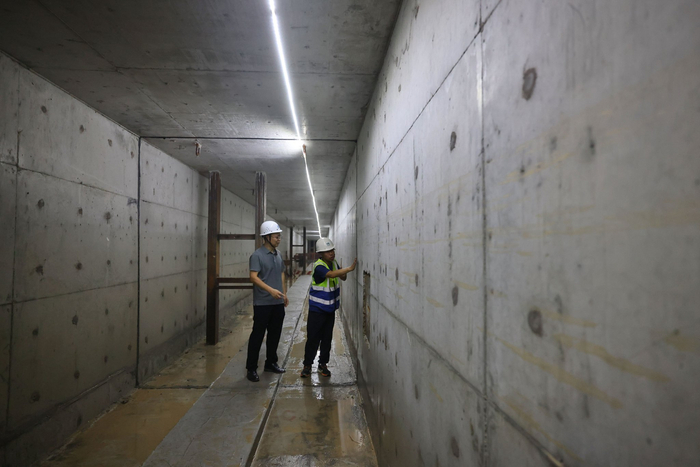 东坝西区小型综合管廊可充分节约片区地下空间，有利于实现城市整体运行降本增效。新京报记者 王贵彬 摄