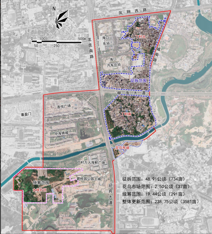 丁村片区城市更新区域位置图。