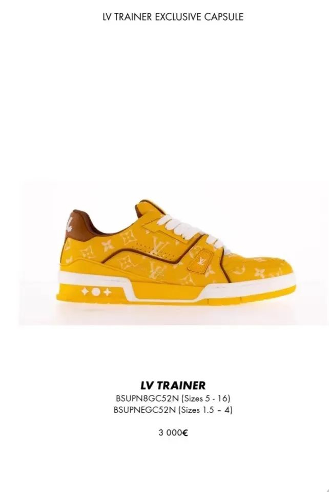 「lv trainer」原价涨到2w一双了!这一套有点儿特殊.