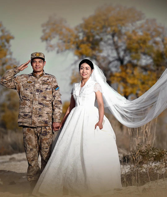 78田莎莎军装配婚纱军恋最美好的样子同款兵哥值得拥有部分图片作者